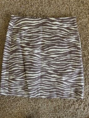 Zebra-Print Purple and White Women’s Mini Skirt
